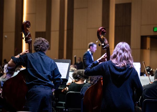 Students performing at the 2023-2024 All County Orchestra Concert